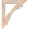 Ekena Millwork Merced Traditional Smooth Bracket w/ Offset Brace, Douglas Fir, 5 1/2"W x 28"D x 32"H BKT0604X28X32MRC01SDF - alternate 4